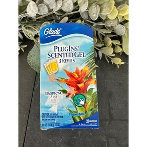 New Glade‎ PlugIns Refill Tropical Mist 3 gel air fresheners .51 oz fragrance